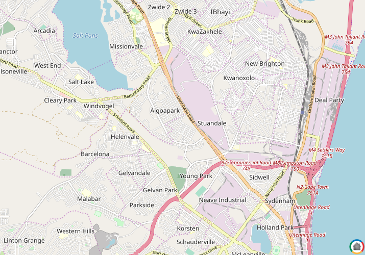 Map location of Cradock Place